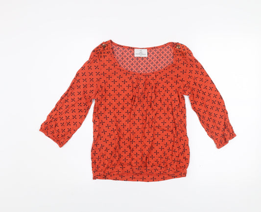 Womens UK Size 12 NEXT Red Jersey Blouse