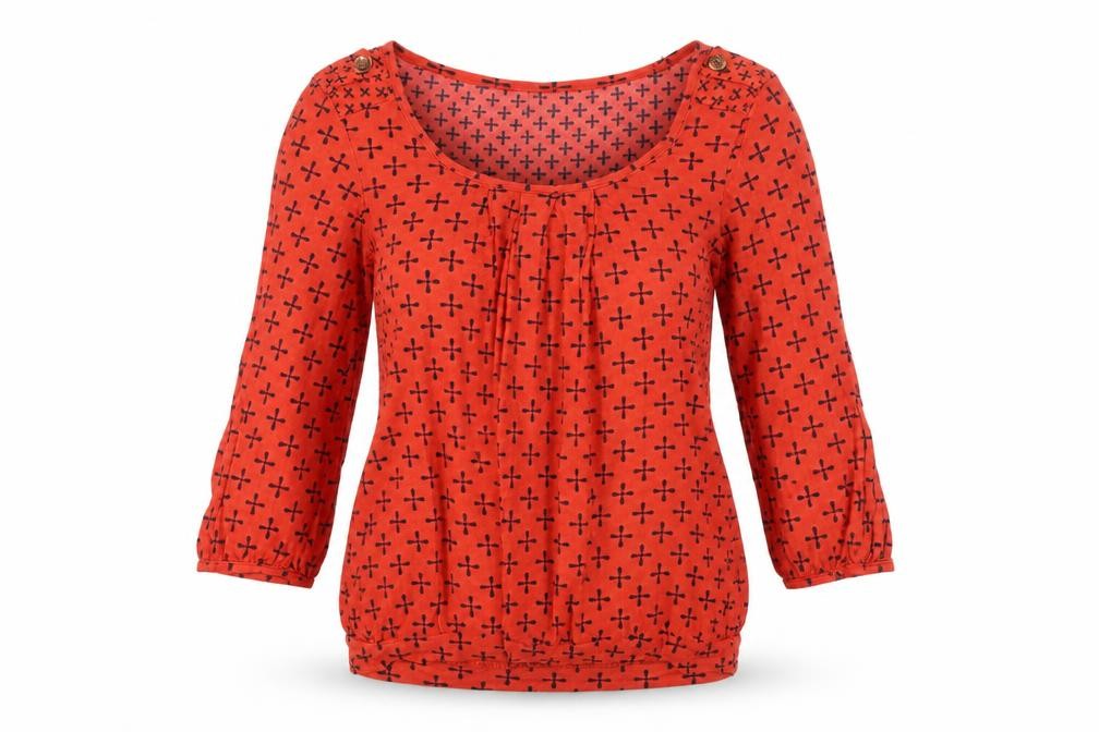 Womens UK Size 12 NEXT Red Jersey Blouse
