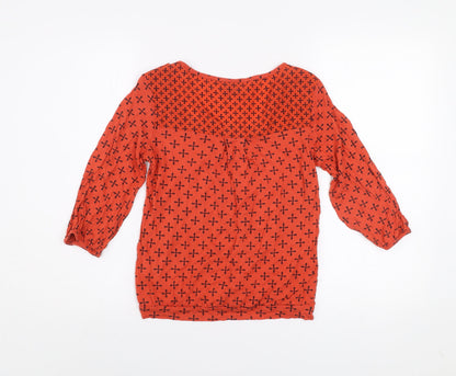 Womens UK Size 12 NEXT Red Jersey Blouse