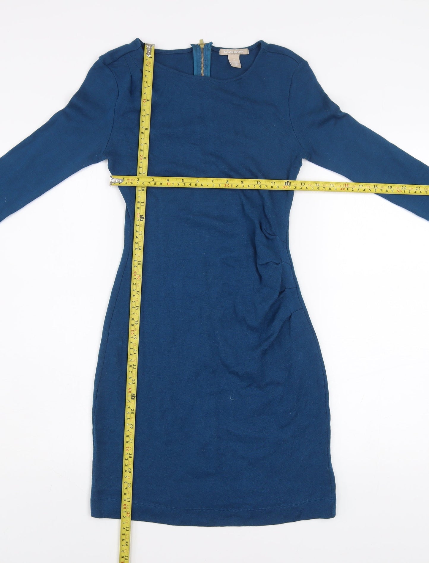 Banana Republic Women's Blue Bodycon Knee Length Dress Size 8