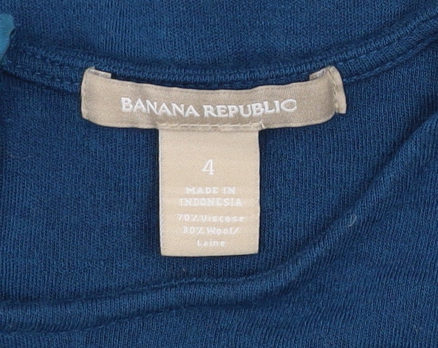 Banana Republic Women's Blue Bodycon Knee Length Dress Size 8