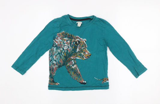 Girls UK Size 5-6 Years Monsoon Green Basic T-Shirt