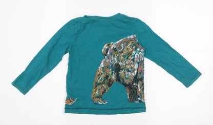 Girls UK Size 5-6 Years Monsoon Green Basic T-Shirt