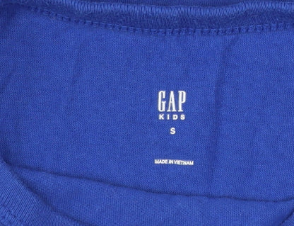 Boys UK Size 6-7 Years Gap Blue Basic T-Shirt