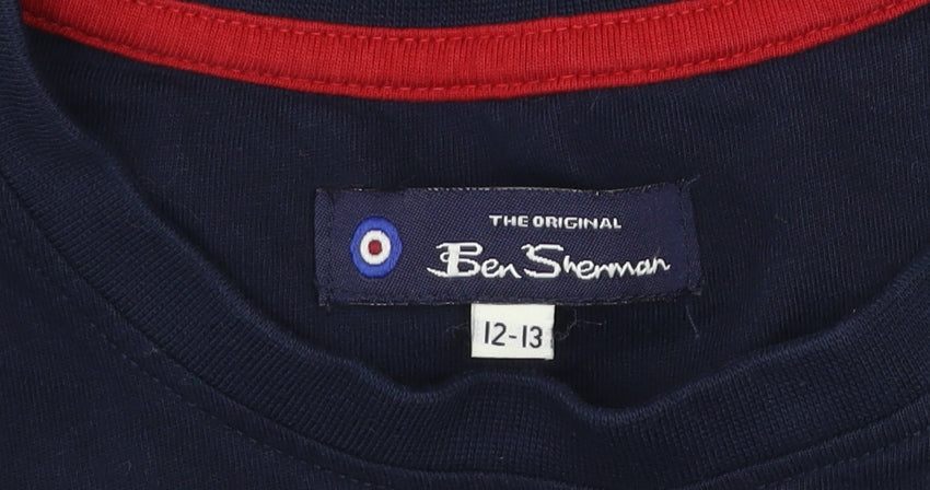 Boys UK Size 12-13 Years Ben Sherman Blue Basic T-Shirt