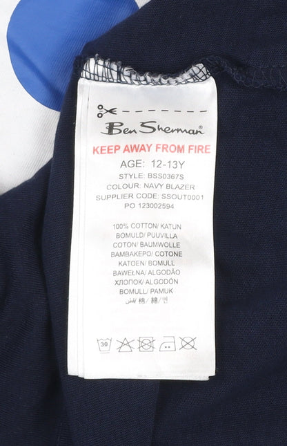 Boys UK Size 12-13 Years Ben Sherman Blue Basic T-Shirt