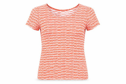 Marks and Spencer Per Una Orange Mix Short Sleeve Stretch T-Shirt Size 12