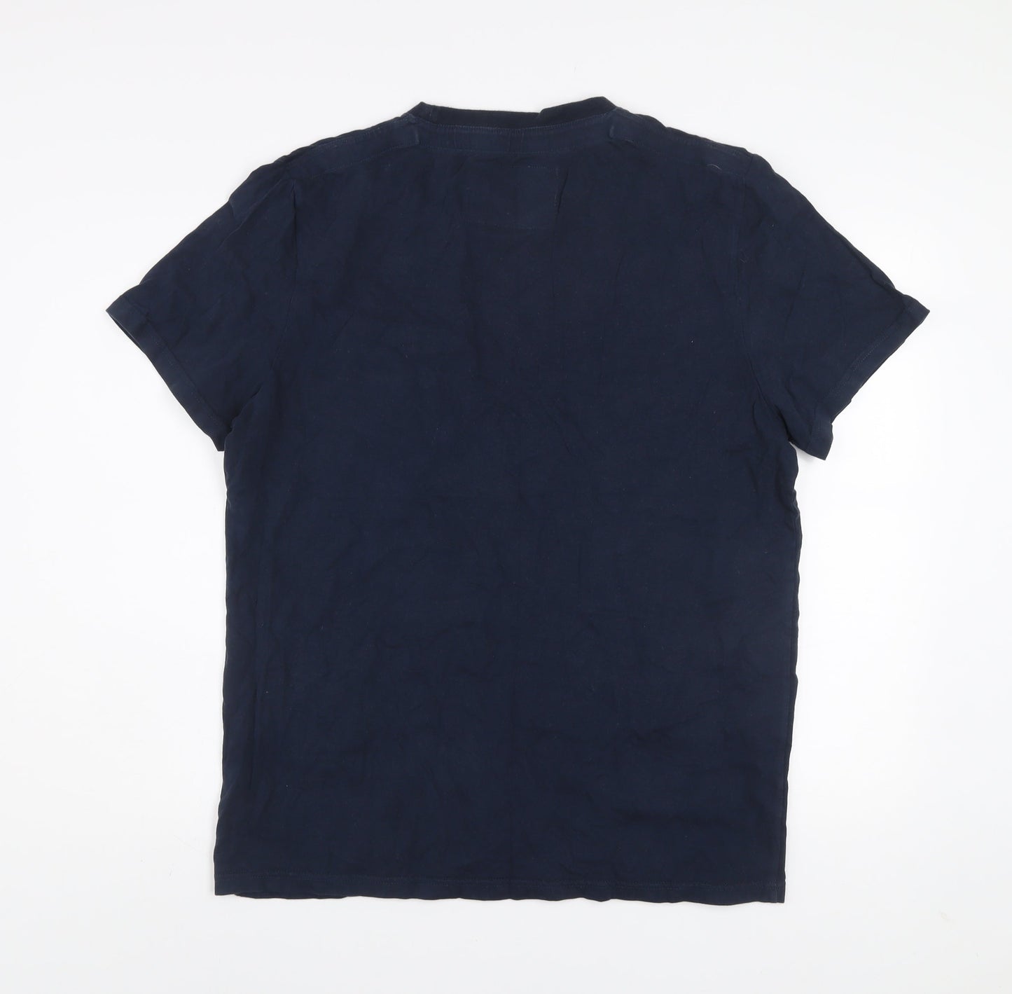 Superdry Men's Navy Blue XXL Crew Neck T-Shirt with Pocket Logo