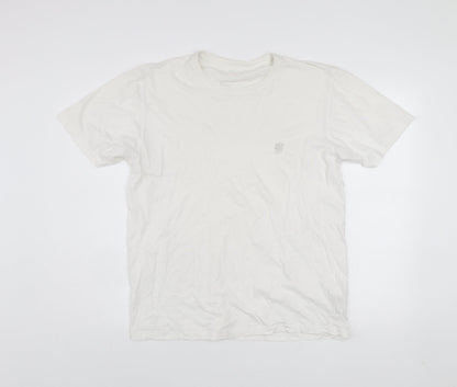 883 Police Men's White Cotton Crew Neck Short Sleeve T-Shirt L