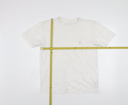 883 Police Men's White Cotton Crew Neck Short Sleeve T-Shirt L