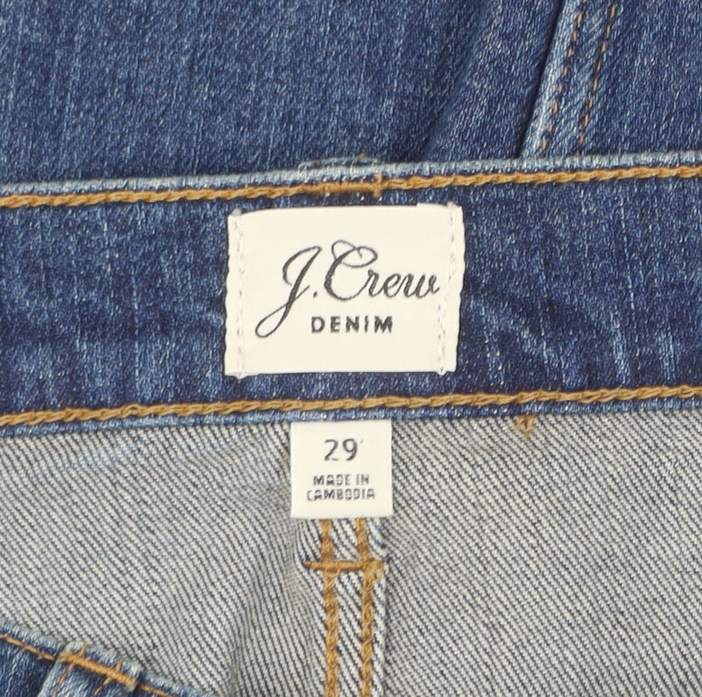 J.Crew Women’s Blue Denim Button Front Pencil Skirt Size 12