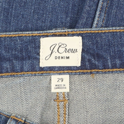 J.Crew Women’s Blue Denim Button Front Pencil Skirt Size 12