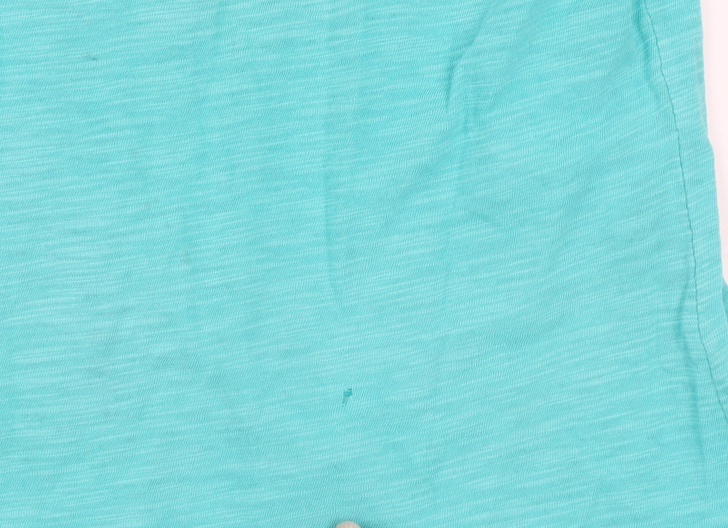 Gap Women's Green V-Neck Short Sleeve Cotton T-Shirt Size L