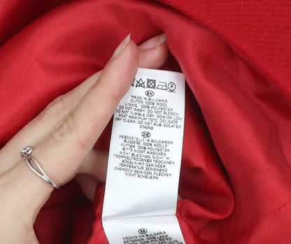 Hobbs Women’s Red Wool Knee Length Pencil Skirt UK 8