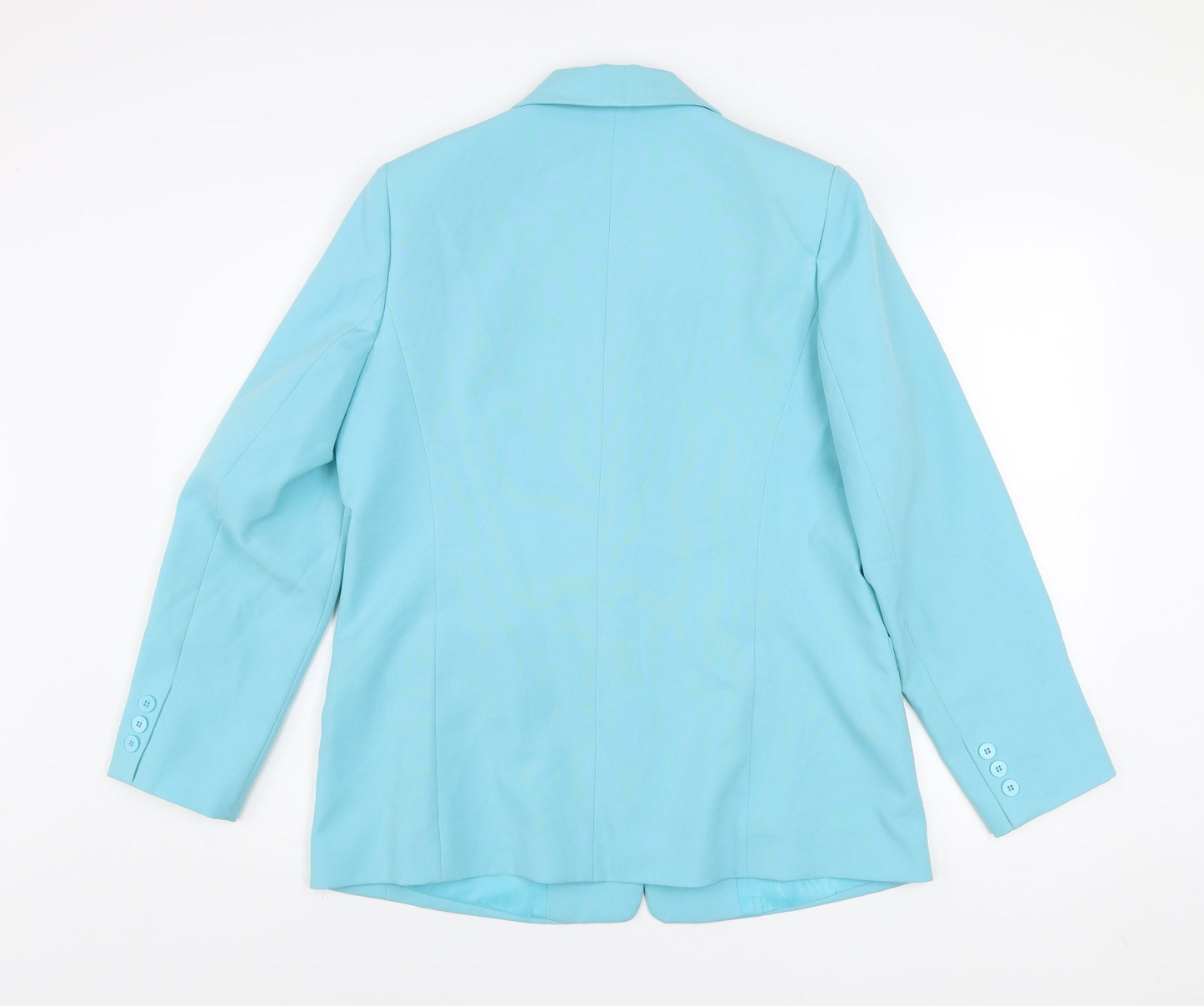 Classics Women's Blue Blazer Jacket Size 14 Polyester Lined Workwear