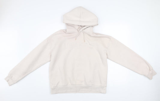 Womens UK Size 12 USA Pro Beige Pullover Hoodie