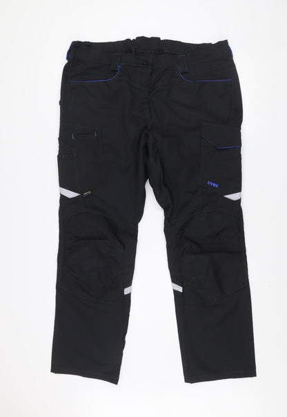 Mens UK Size M uvex Regular Fit Cargo Black Trousers
