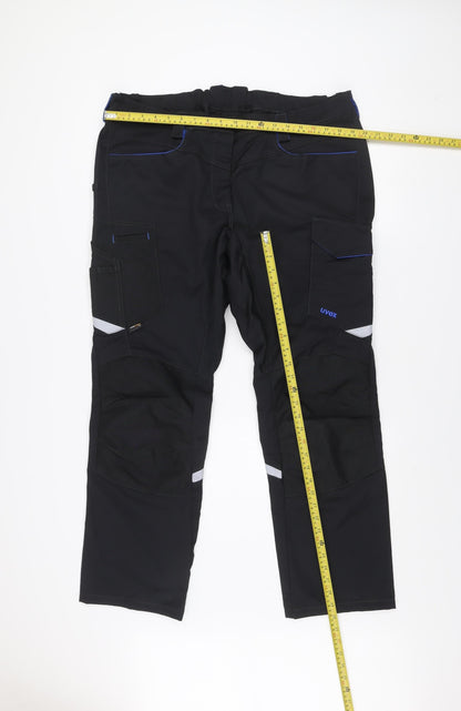 Mens UK Size M uvex Regular Fit Cargo Black Trousers