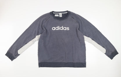 Mens UK Size XL adidas Grey Pullover Sweatshirt