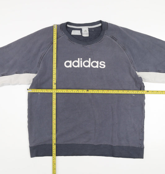 Mens UK Size XL adidas Grey Pullover Sweatshirt