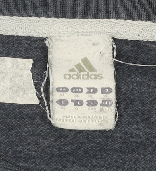Mens UK Size XL adidas Grey Pullover Sweatshirt