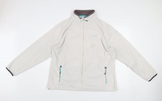 Regatta Women Ivory Fleece Basic Jacket Size 20 Full Zip Outdoor