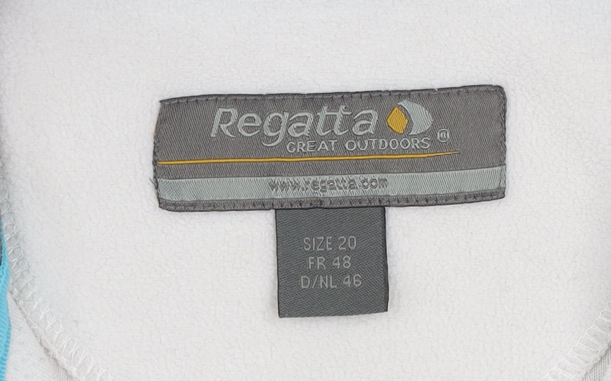 Regatta Women Ivory Fleece Basic Jacket Size 20 Full Zip Outdoor