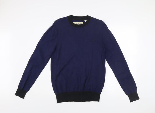 Jack Wills Men’s Blue Cotton Crew Neck Pullover Jumper Size M