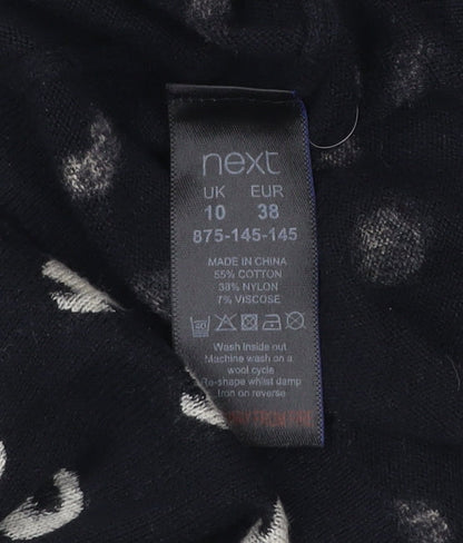 Womens UK Size 10 NEXT Black Pullover Jumper