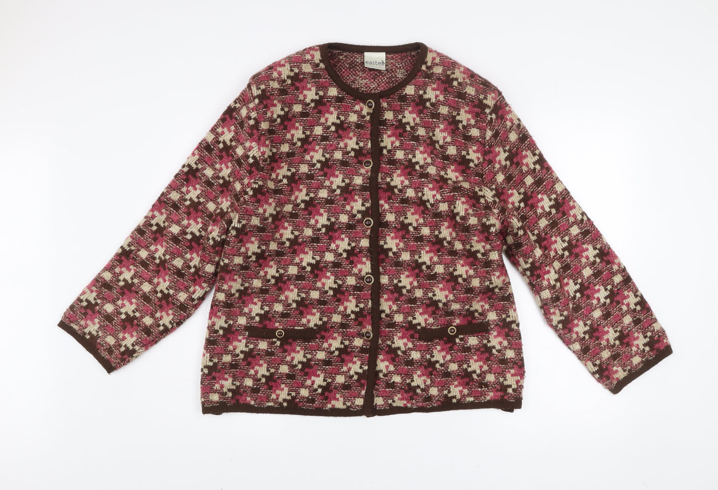 Eastex Womens Multicoloured Knit Button Cardigan UK 20
