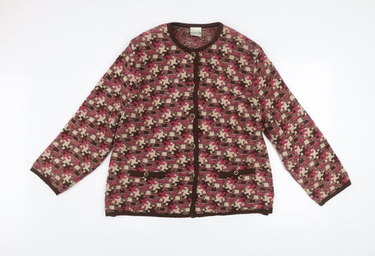 Eastex Womens Multicoloured Knit Button Cardigan UK 20