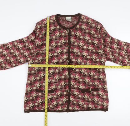 Eastex Womens Multicoloured Knit Button Cardigan UK 20