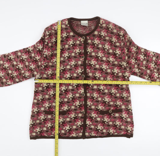 Eastex Womens Multicoloured Knit Button Cardigan UK 20