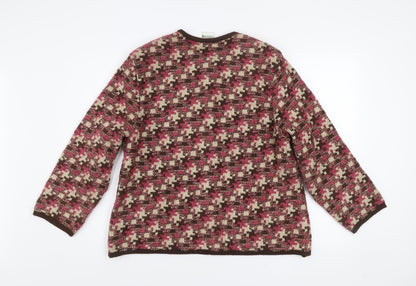 Eastex Womens Multicoloured Knit Button Cardigan UK 20