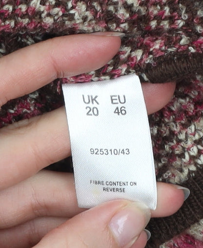 Eastex Womens Multicoloured Knit Button Cardigan UK 20