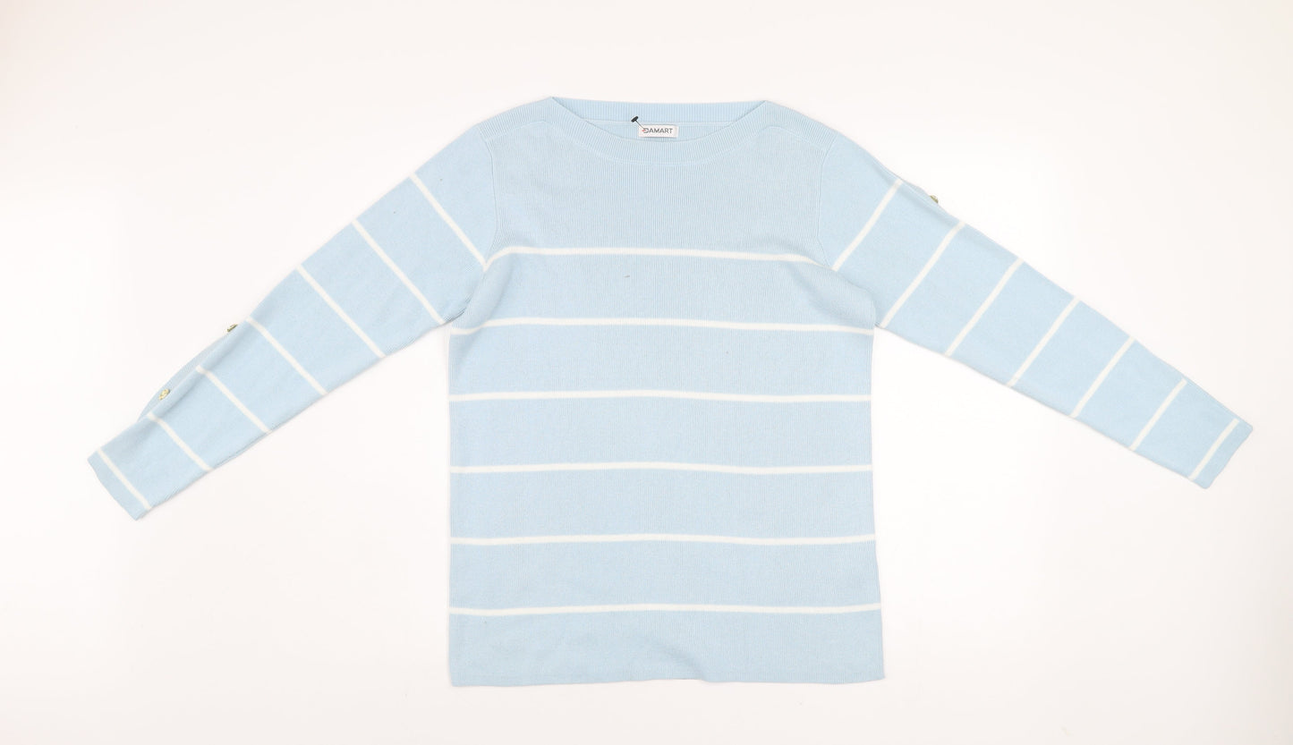 Womens UK Size 10 Damart Blue Pullover Jumper