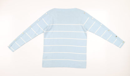 Womens UK Size 10 Damart Blue Pullover Jumper