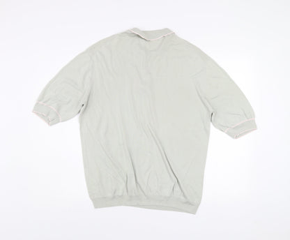 Lyle & Scott Vintage Men's Beige Cotton Short Sleeve Polo Shirt M