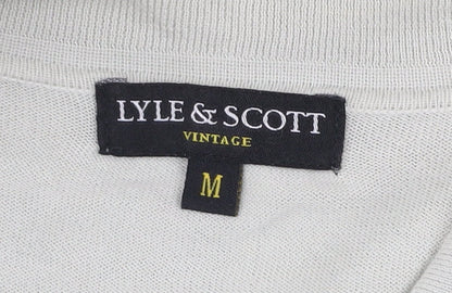 Lyle & Scott Vintage Men's Beige Cotton Short Sleeve Polo Shirt M