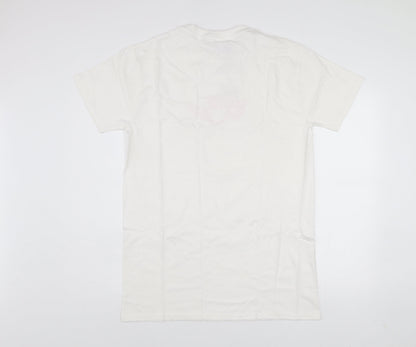 Womens UK Size S Love Island White Basic T-Shirt