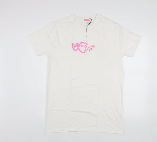 I Saw It First Women's White Cotton Love Island T-Shirt Size S