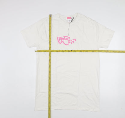 Womens UK Size S I SAW IT FIRST White Basic T-Shirt