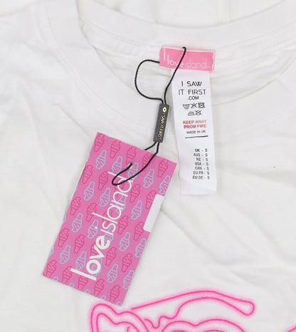 Womens UK Size S I SAW IT FIRST White Basic T-Shirt