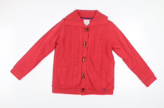 Country Rose Women Red Knit Button Jacket Size S