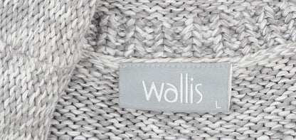 Womens UK Size L Wallis Grey Cardigan Jumper