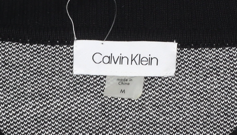 Calvin Klein Women’s Grey Floral Knit Bodycon Dress Size M