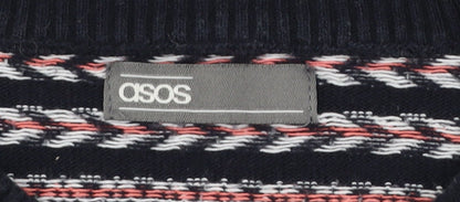 Mens UK Size M ASOS Black Pullover Jumper