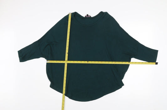 Phase Eight Women’s Green Relaxed Fit Jersey Top Size 14