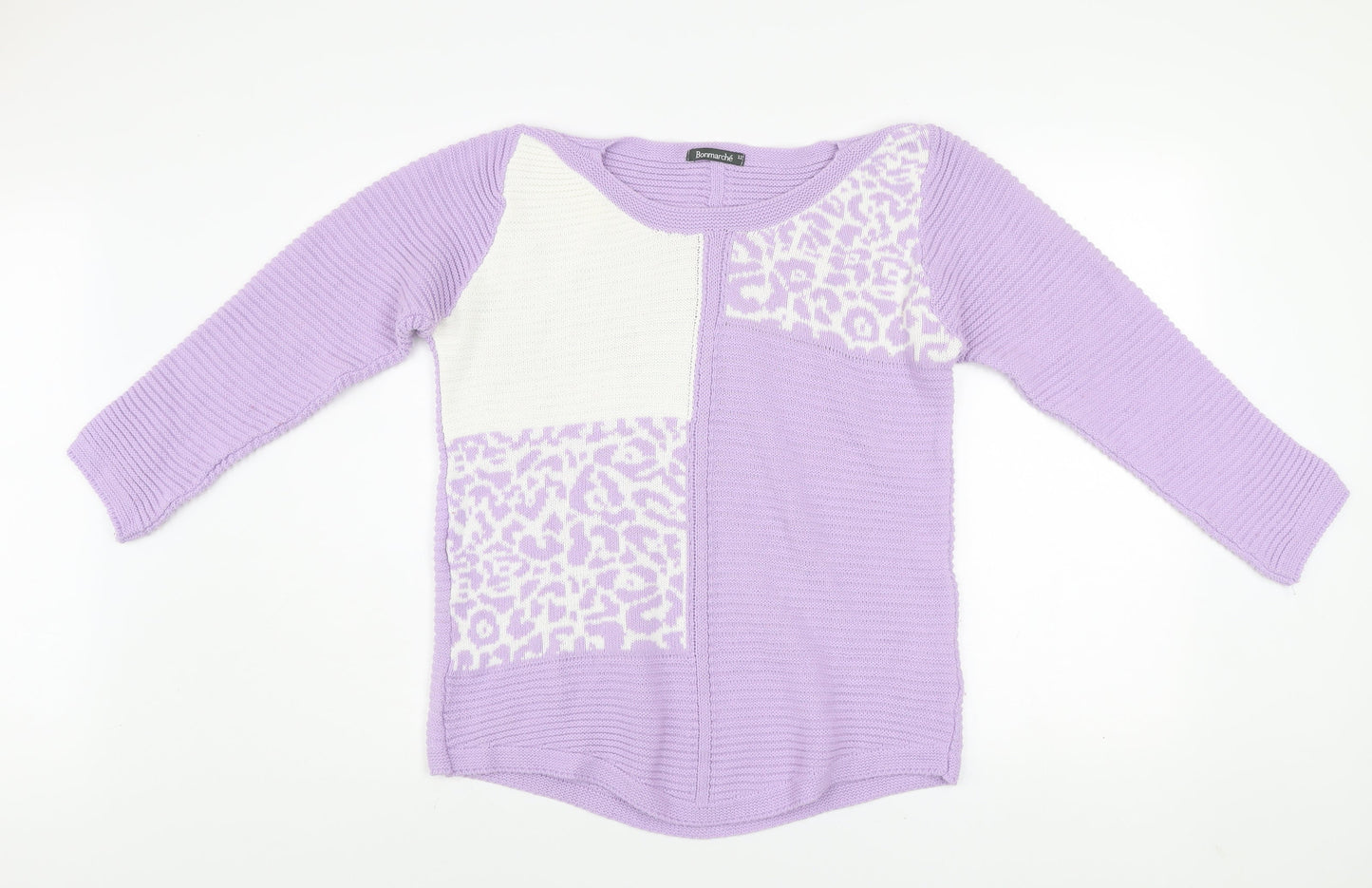 Womens UK Size 12 Bonmarché Purple Pullover Jumper