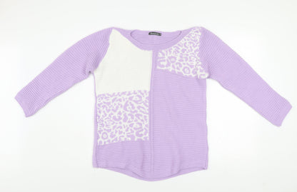 Womens UK Size 12 Bonmarché Purple Pullover Jumper